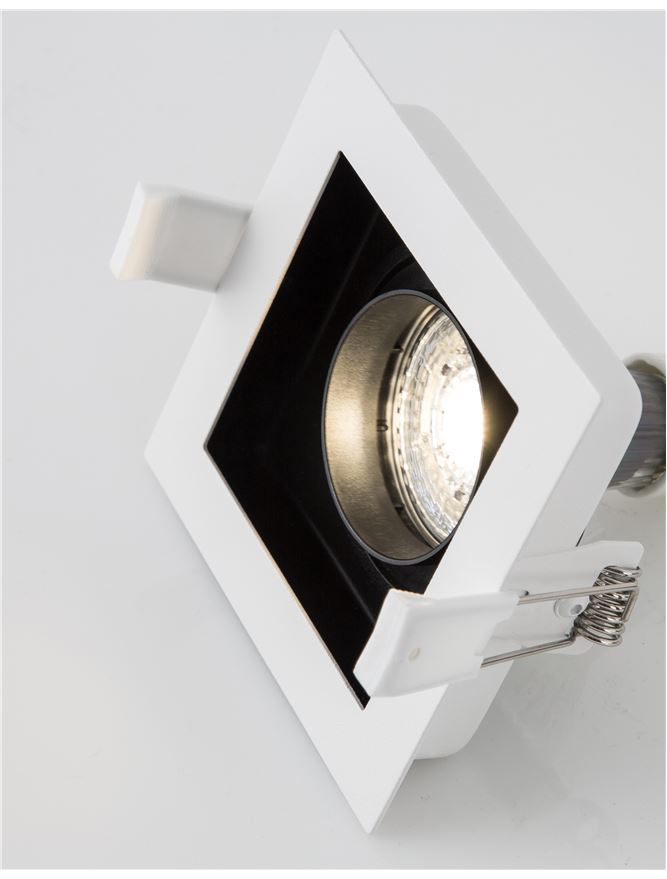 Техническо осветление CEDI GU10 50W Черно и бяло алуминий L10 W10 H3.8см