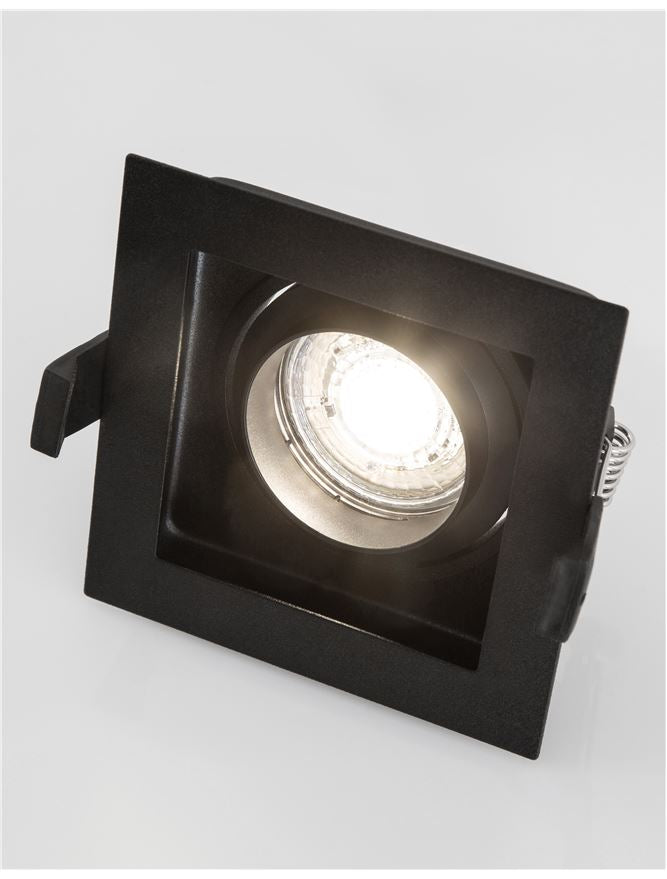 Техническо осветление CEDI GU10 50W Черен алуминий L10 W10 H3.8см