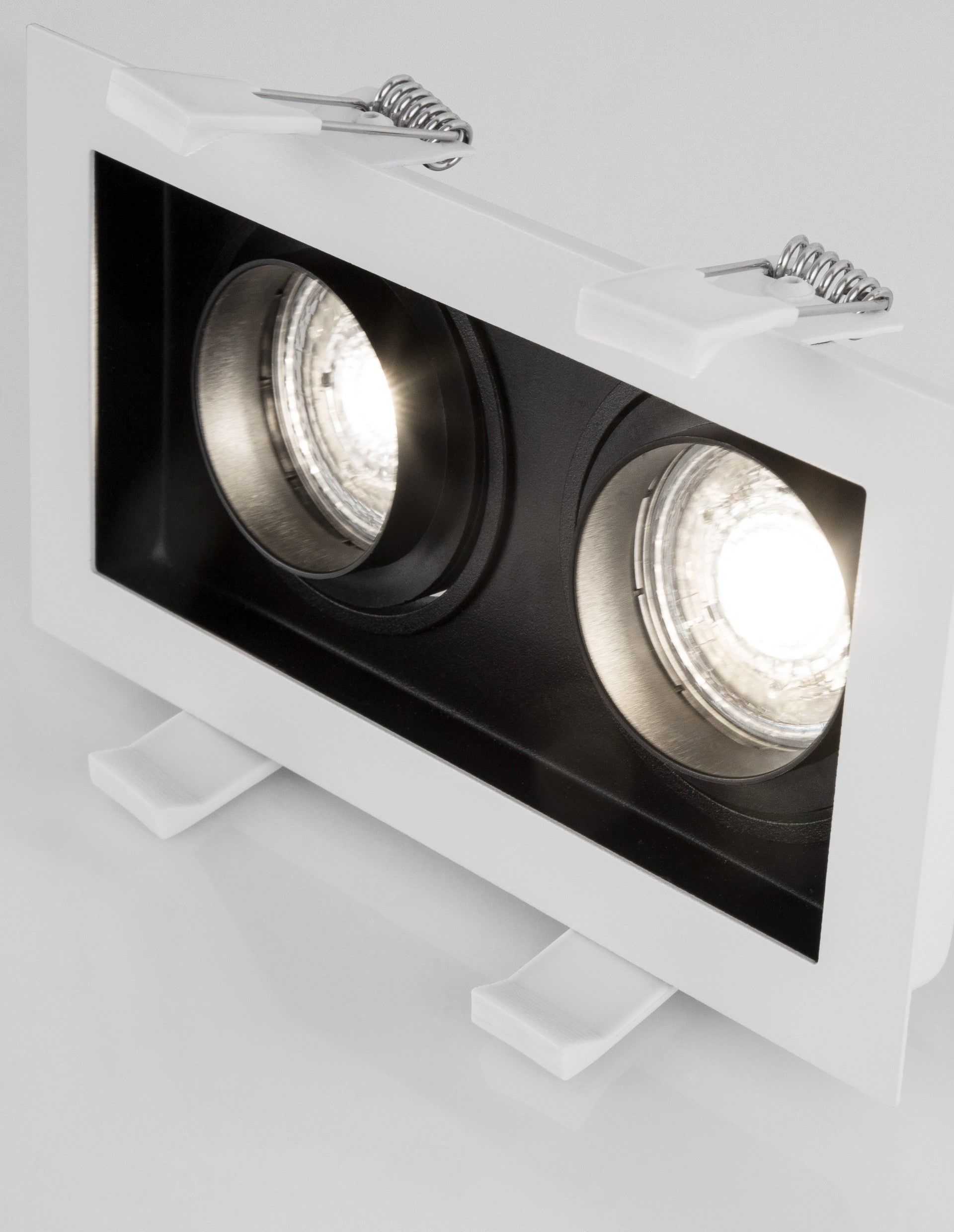 Техническо осветление CEDI GU10 2x50W Черно и бяло алуминий L18.3 W10 H3.8см