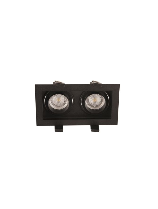 Техническо осветление CEDI GU10 2x50W Черен алуминий L18.3 W10 H3.8см