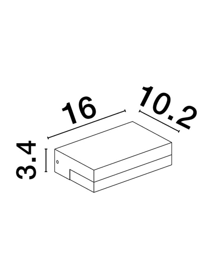 Външен аплик PURE 6W Тъмен антрацит алуминий акрил