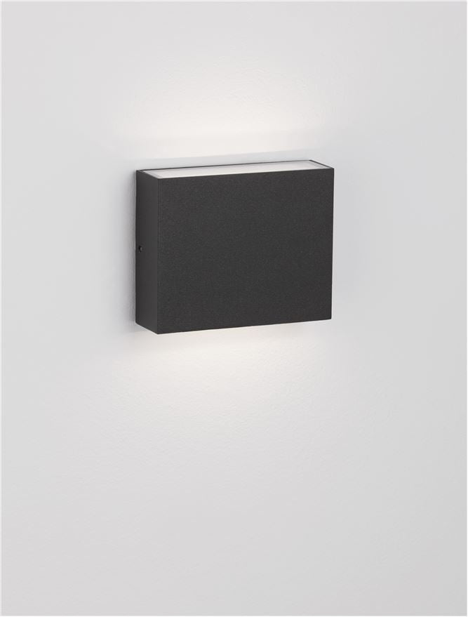 Външен аплик DEWI 8W LED Тъмен антрацит леят алуминий и прозрачно стъкло IP65 3000K