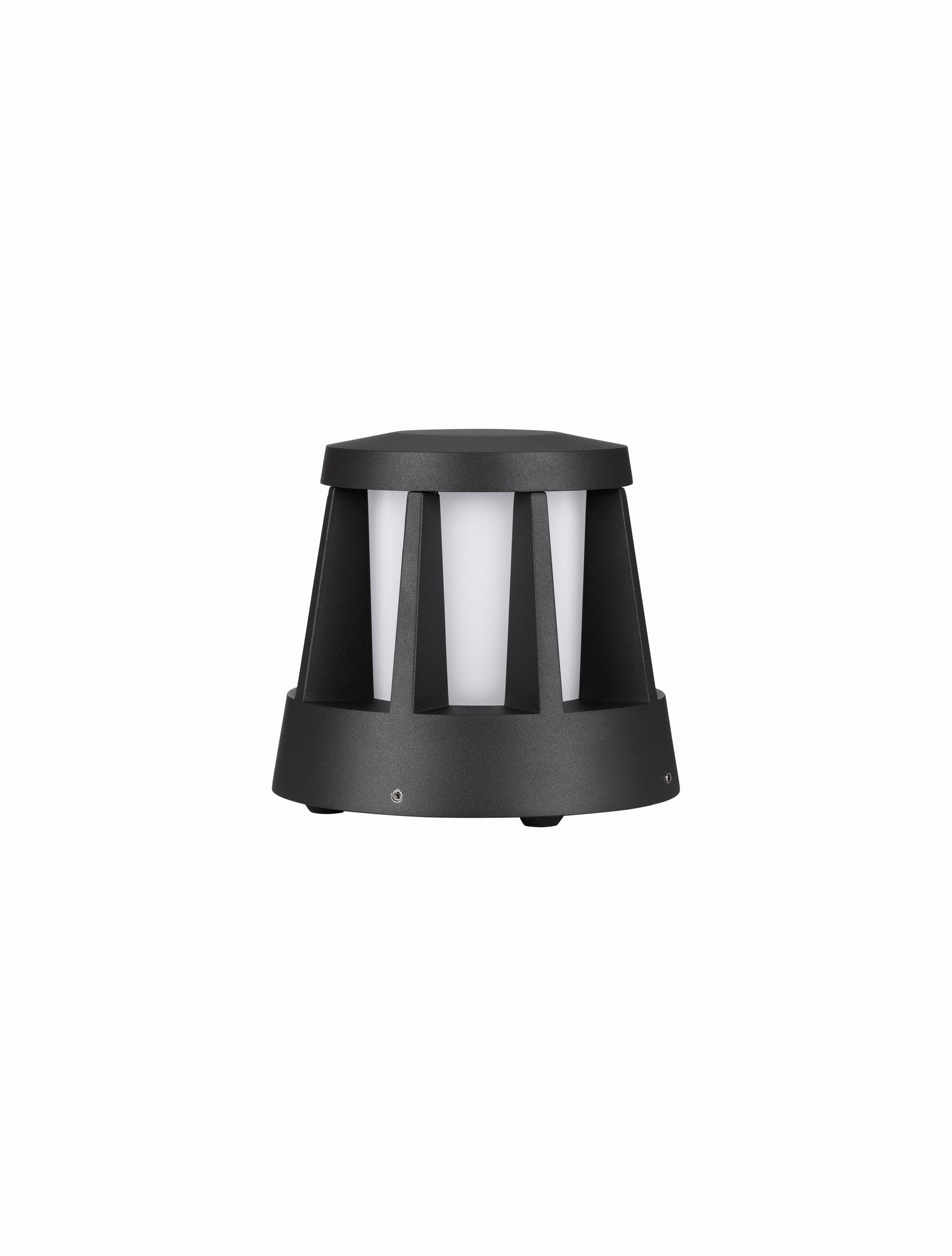 Външна стенна лампа STARK LED 8W, тъмен антрацит, алуминий и матиран акрил, ⌀16 H14.6см, IP65