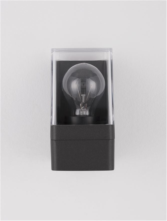 Външен аплик SELENA 12W Тъмен антрацит леят алуминий прозрачен акрил IP65
