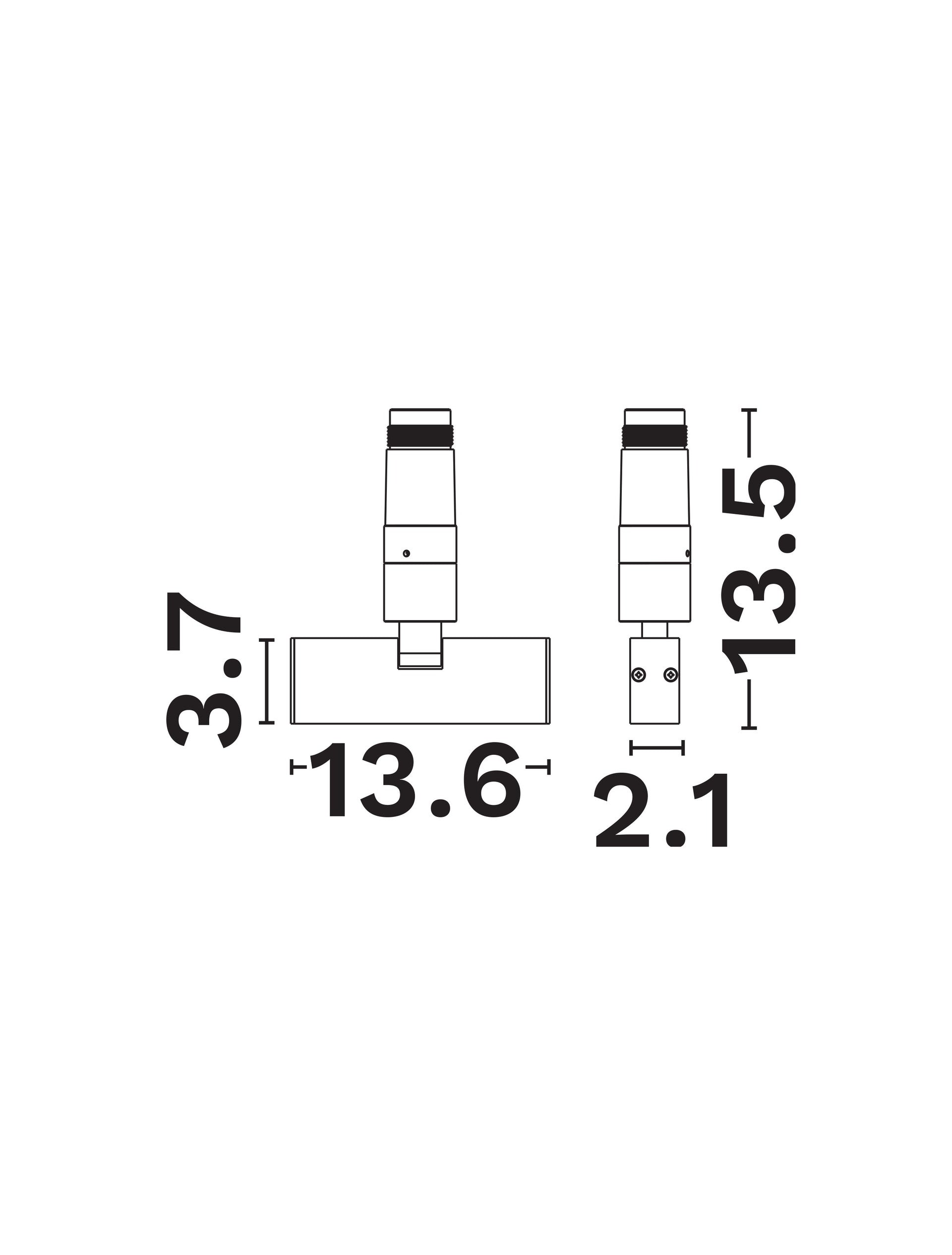Магнитен спот 48V IMAGINE черен алуминий Adjust Line LED 6W 3000K 48V L136.6 W31 H135мм