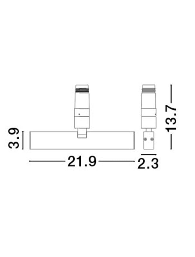Магнитен спот 48V IMAGINE бял алуминий LED Linear Light 12W 3000K 48V L269.6 W23 H135мм - alternate view