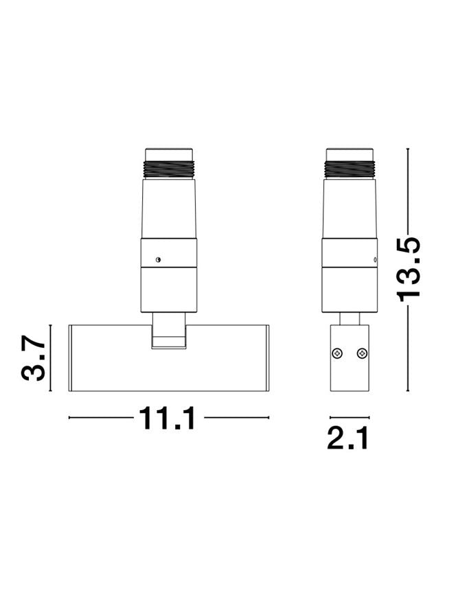 Магнитен спот 48V IMAGINE черен алуминий Adjust Line DALI LED 6W 3000K 48V L136.6 W31 H135мм
