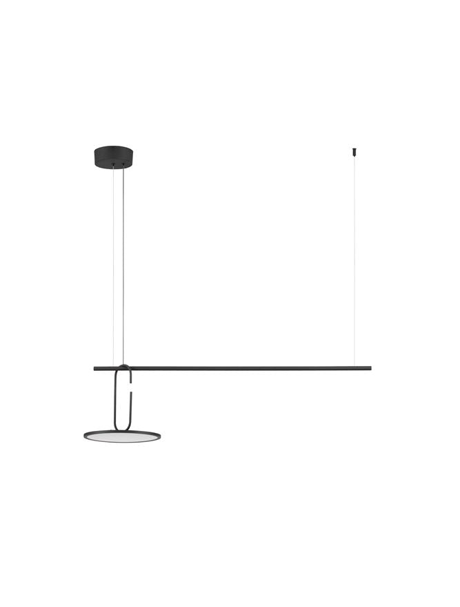 Висящо осветително тяло (пендел) OPI LED 22W Пясъчно черен L100 W30 H180см