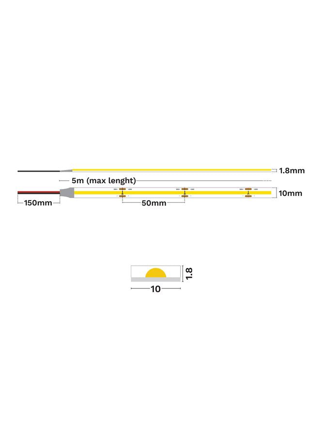 LED лента GORO 10W/m 2700K IP20 - alternate view