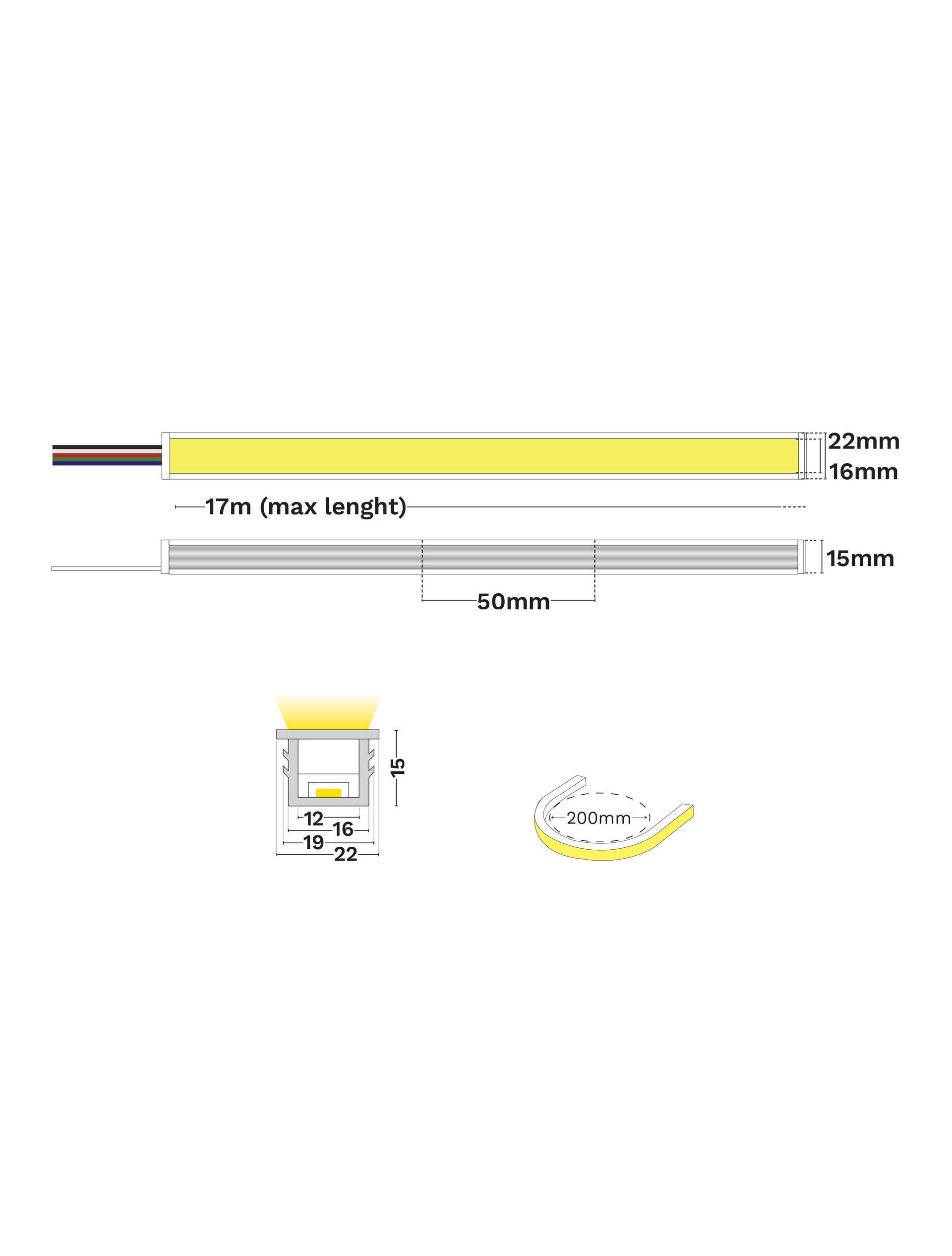 LED лента GOMU 1615 AGILE 10W 2700K DC24V IP44 - alternate view