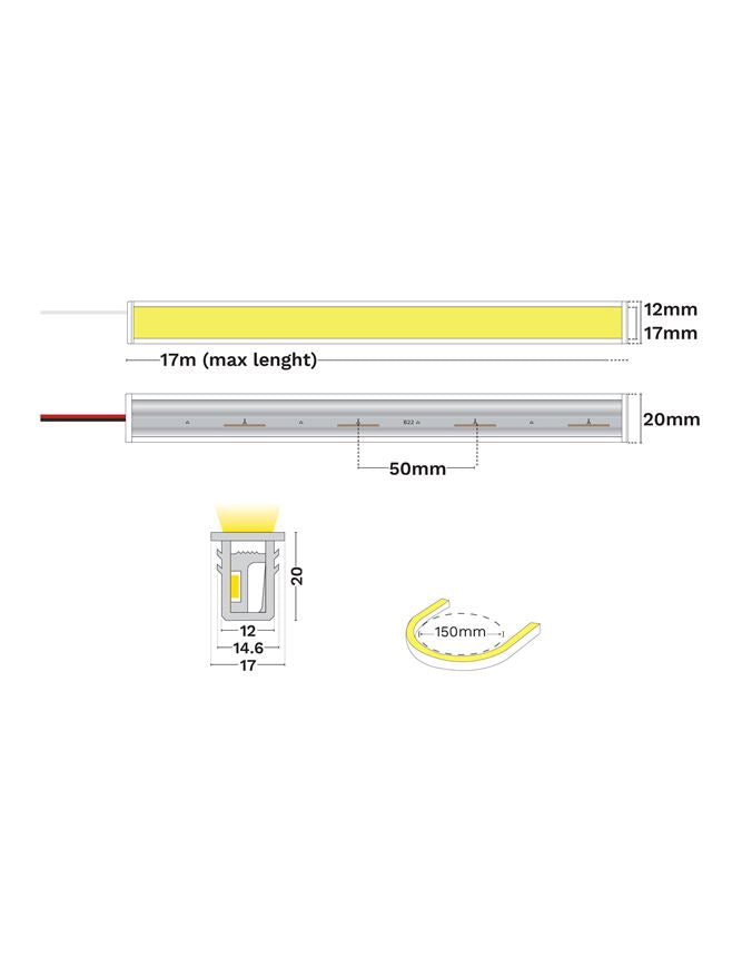 LED лента GOMU 1220 AGILE 10W 4000K DC24V IP44 - alternate view