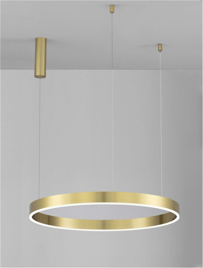 Висящо осветително тяло (пендел) MOTIF 50W LED 2700-6000K Златист месинг алуминий акрил