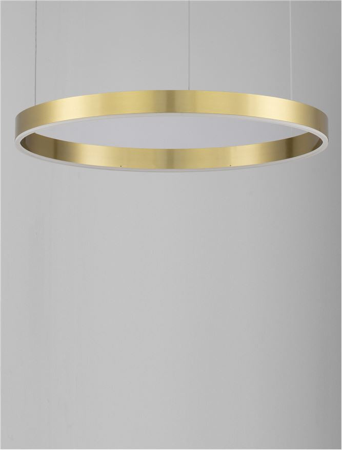 Висящо осветително тяло (пендел) MOTIF 50W LED 2700-6000K Златист месинг алуминий акрил