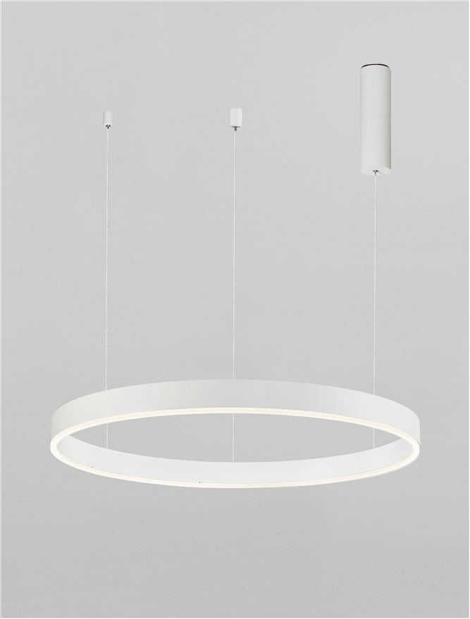 Висящо осветително тяло (пендел) MOTIF 40W LED 2700-6000K Пясъчно бял алуминий акрил Регулируема височина