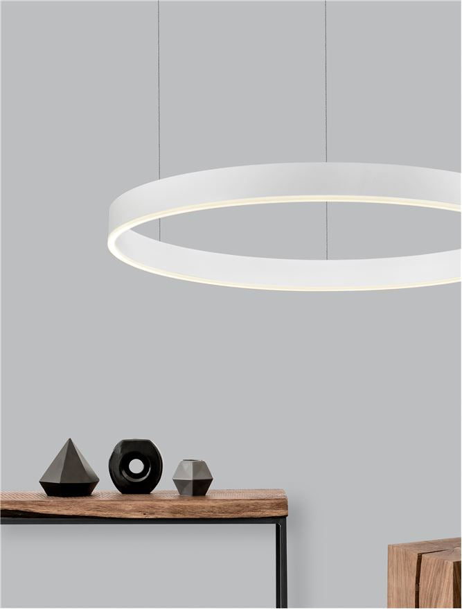 Висящо осветително тяло (пендел) MOTIF 50W LED 2700-6000K Пясъчно бял алуминий акрил