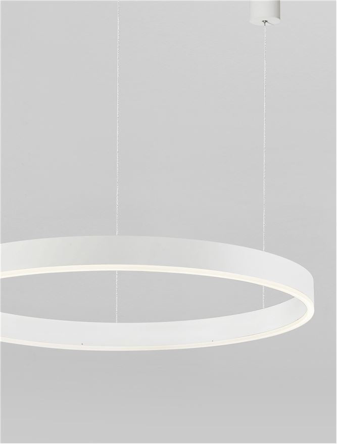 Висящо осветително тяло (пендел) MOTIF 60W LED 2700-6000K Пясъчно бял алуминий акрил Регулируема височина