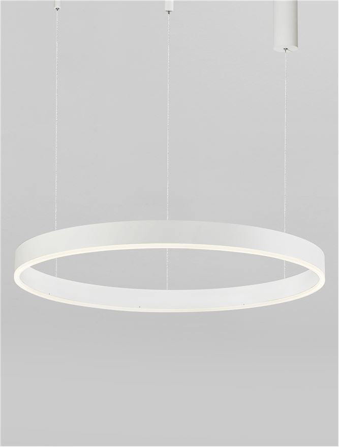 Висящо осветително тяло (пендел) MOTIF 60W LED 2700-6000K Пясъчно бял алуминий акрил Регулируема височина