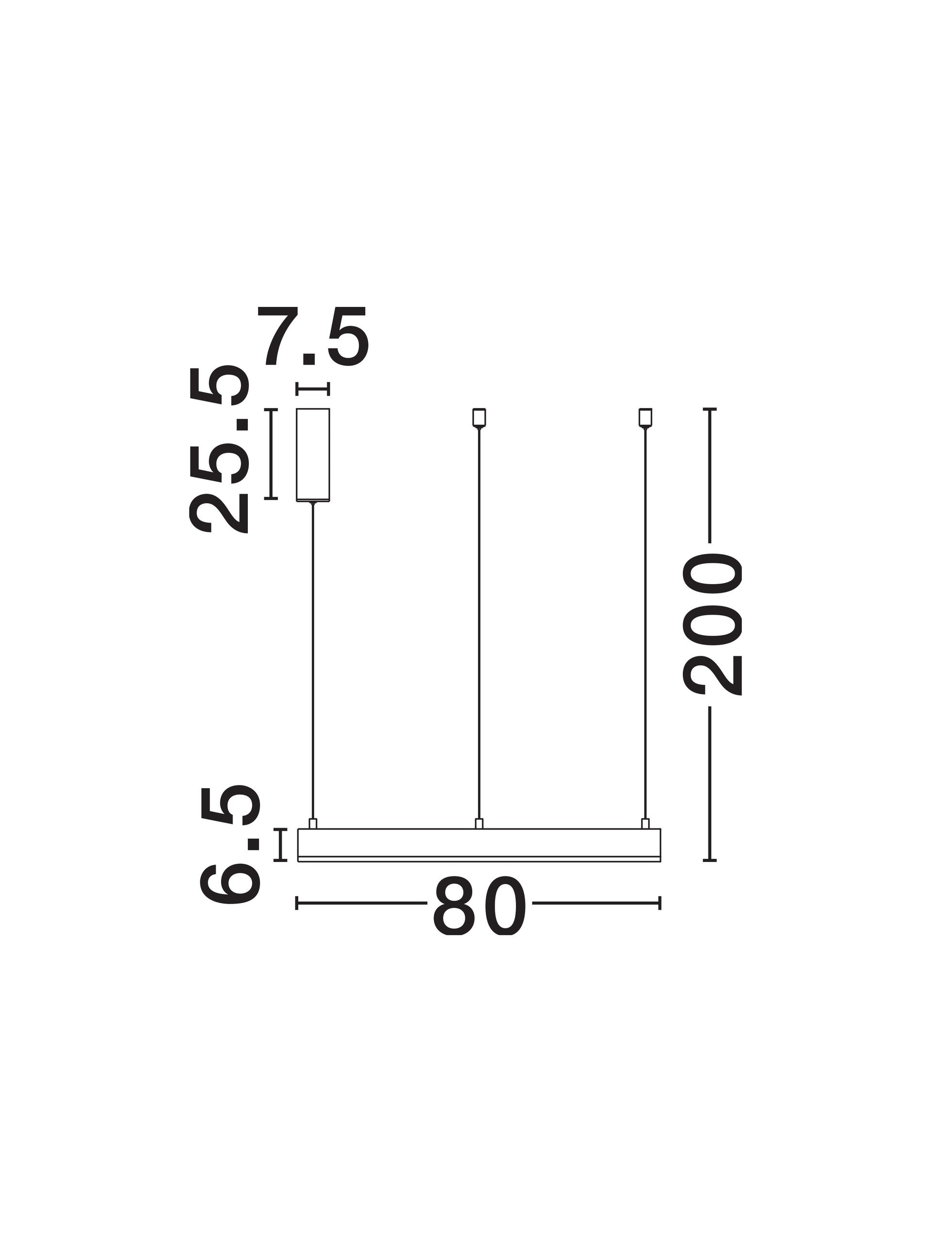 Висящо осветително тяло (пендел) MOTIF LED 50W 230V Променлив CCT Пясъчно черен алуминий и акрил ⌀80 H200см