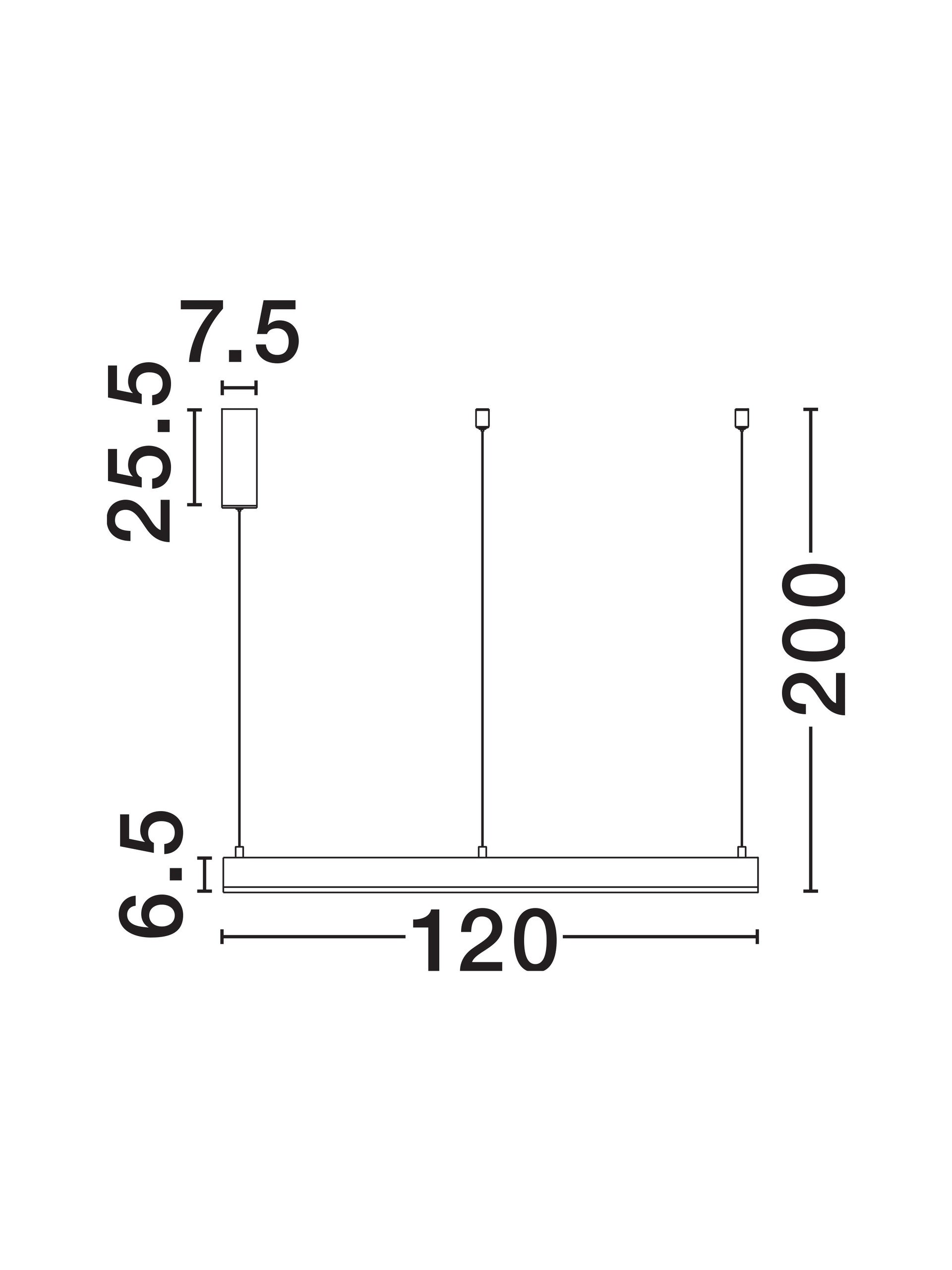 Висящо осветително тяло (пендел) MOTIF LED 72W 230V Променлив CCT Пясъчно черен алуминий и акрил Регулируема височина ⌀120 H250см
