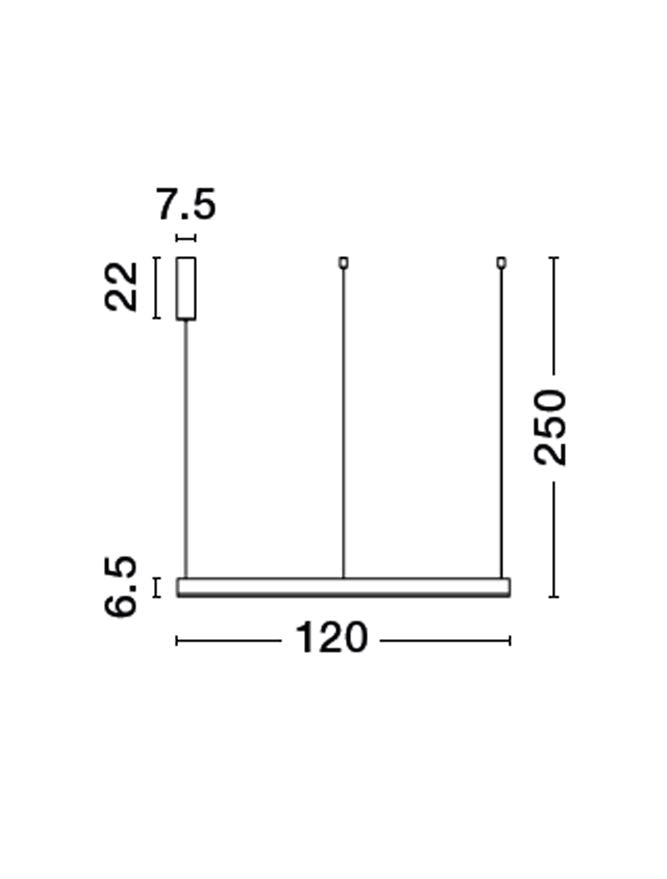Висящо осветително тяло (пендел) MOTIF 72W LED 2700-6000K Златист месинг алуминий акрил Регулируема височина