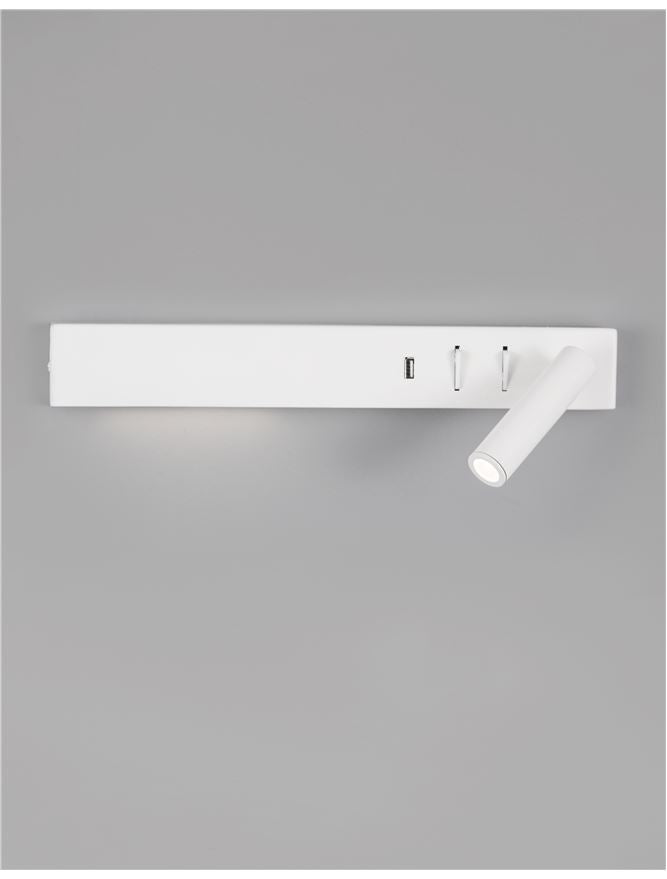 Висящо осветително тяло (пендел) VIDA 5W Пясъчно бял метал с USB и регулируем
