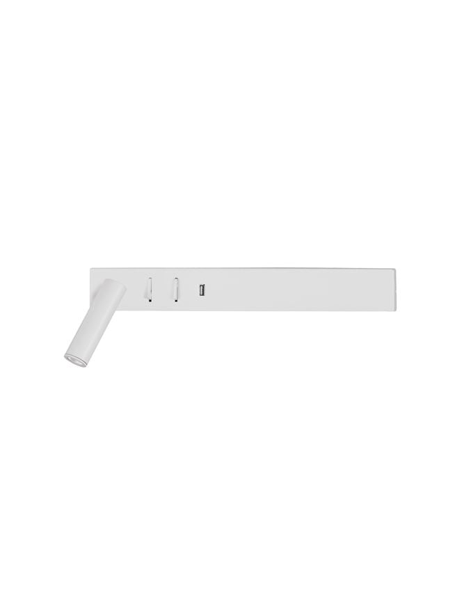 Висящо осветително тяло (пендел) VIDA 5W Пясъчно бял метал с USB и регулируем