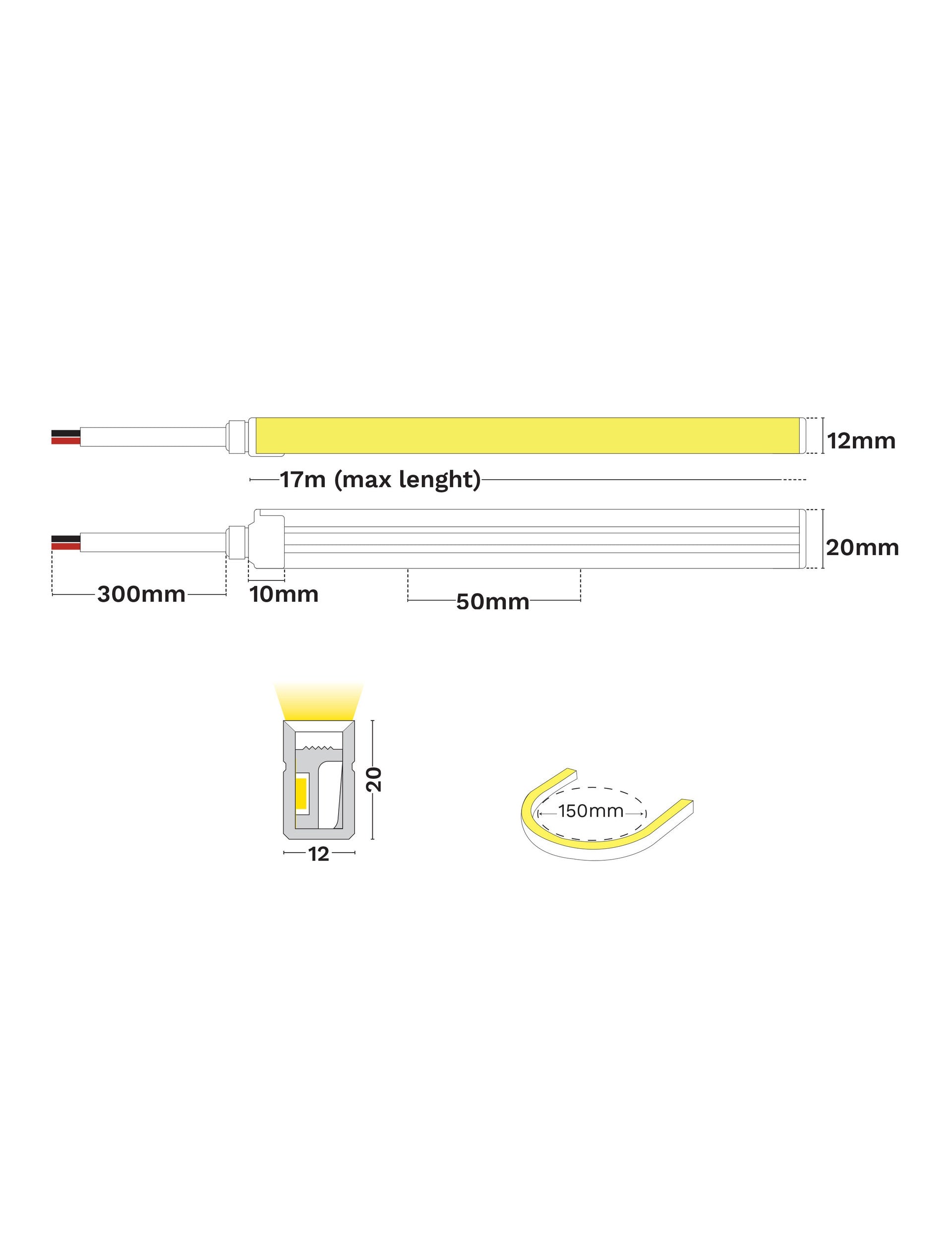 LED лента GOMU 1220 RGBW 15W 4000K DC24V IP67 - alternate view