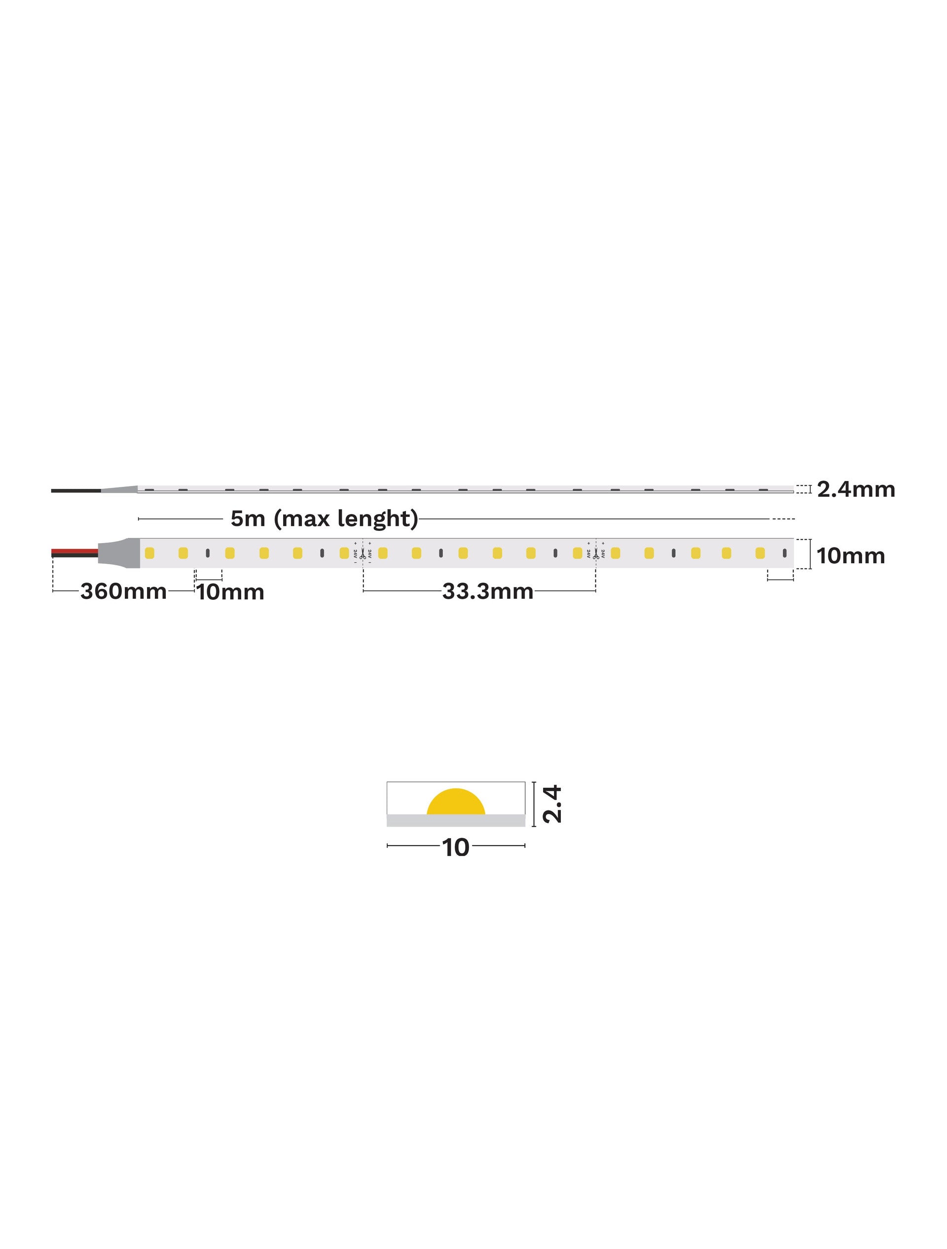 LED лента HONOR IP62 14.4W/m 2700K - alternate view