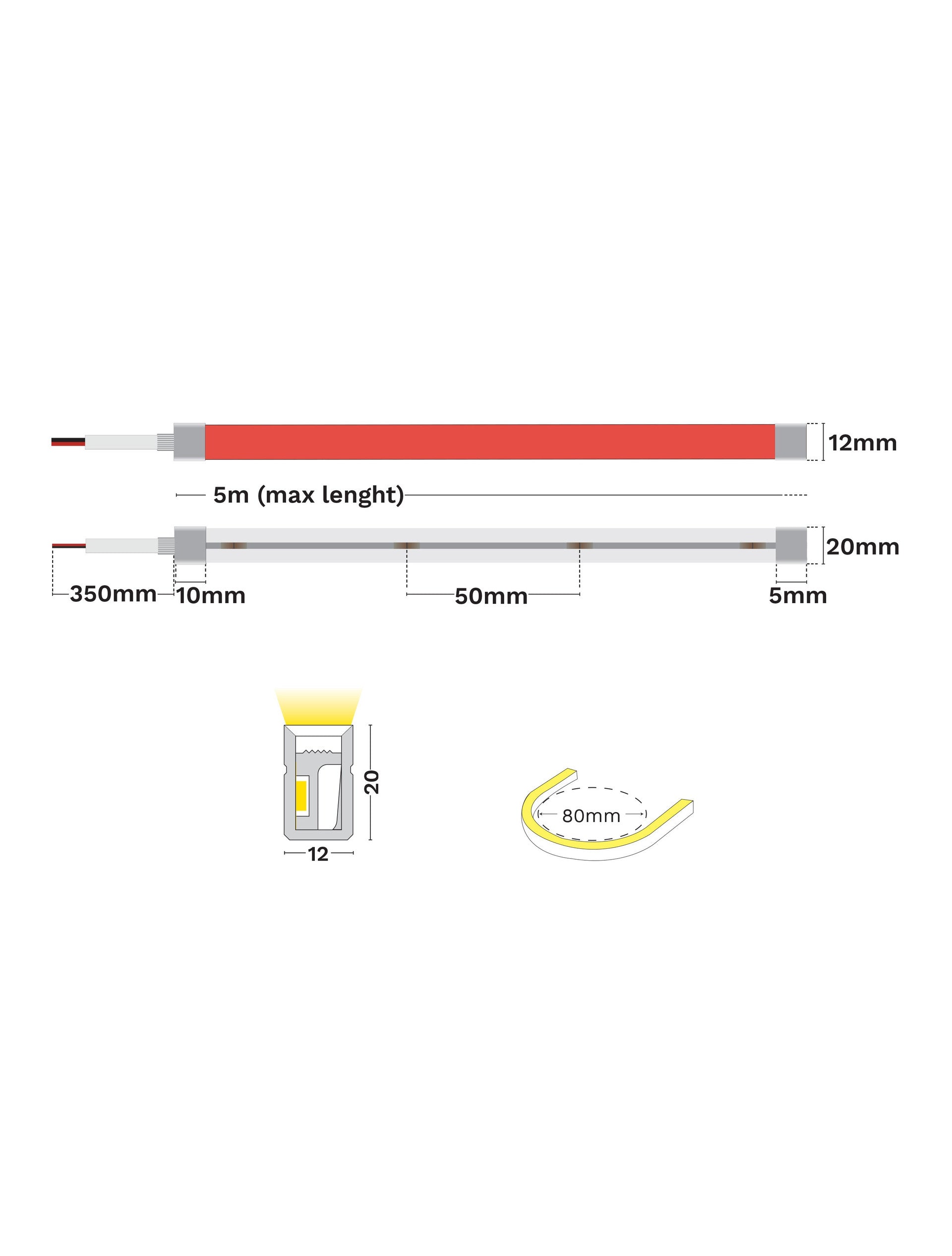 LED лента KEMA 1220 DIGITAL RGBW PROTECTION 16W/m RGBW IP68 - alternate view