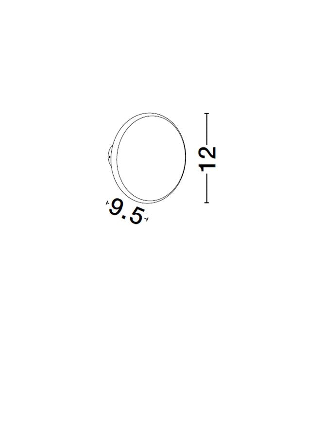 Висящо осветително тяло (пендел) ONUT 10W LED Бял гипс ⌀12 W9.5см