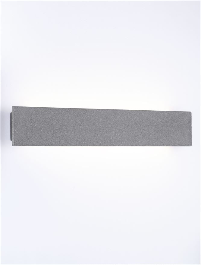 Външен аплик LUNA 19W 3000K Черен пясъчен бетон IP65 L60 W4.5 H10см
