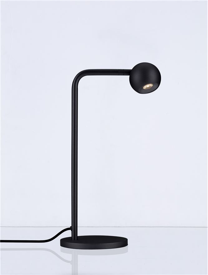 Висящо осветително тяло (пендел) SFERA LED 6W Пясъчно черен алуминий и стомана ⌀14 H36см