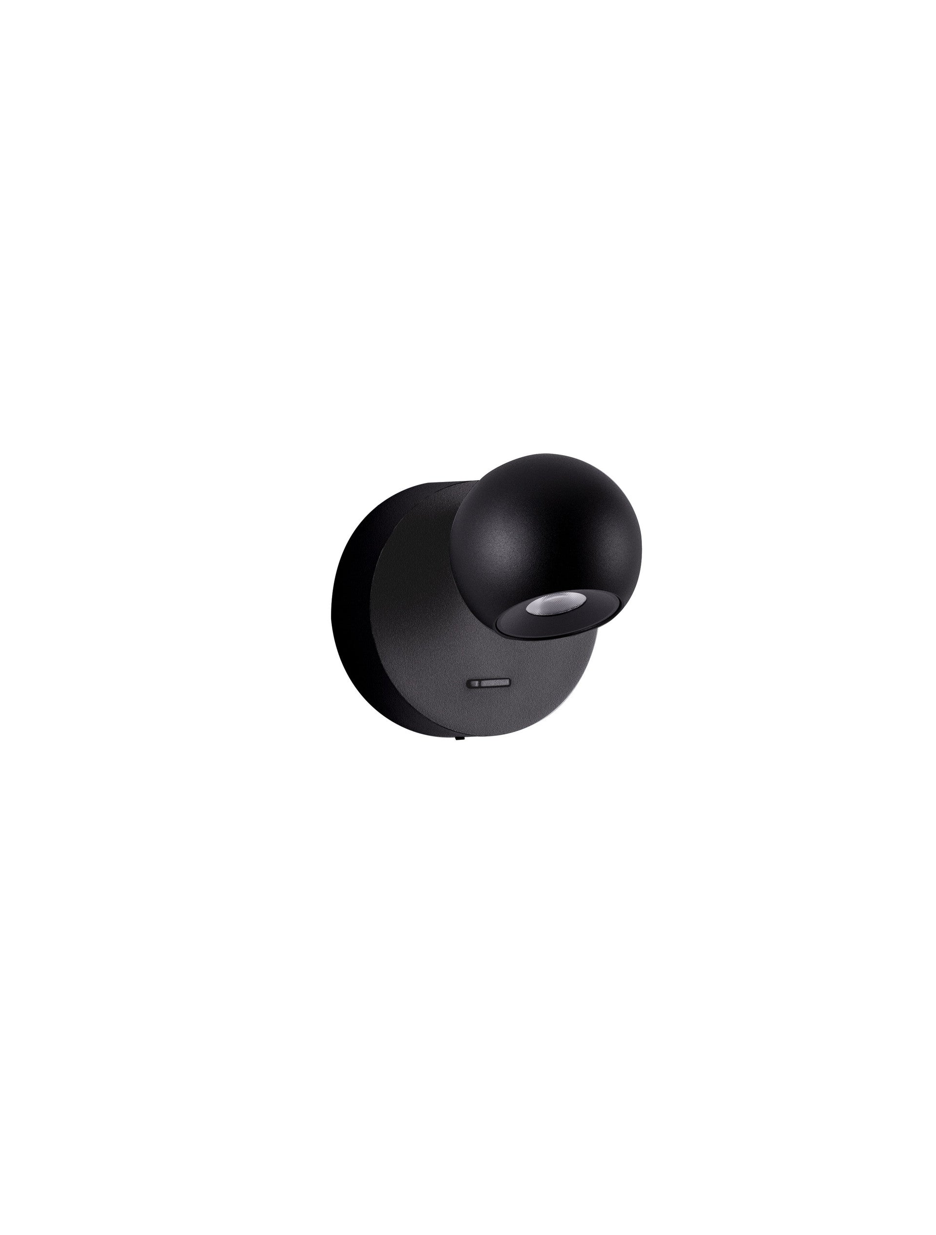 Висящо осветително тяло (пендел) SFERA LED 6W Пясъчно черен алуминий и стомана ⌀9 H11см