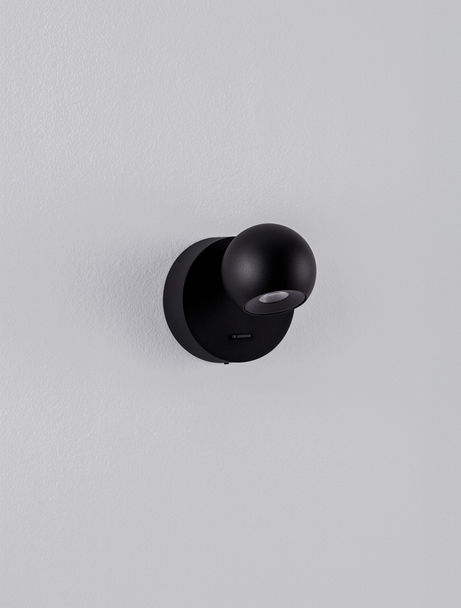 Висящо осветително тяло (пендел) SFERA LED 6W Пясъчно черен алуминий и стомана ⌀9 H11см