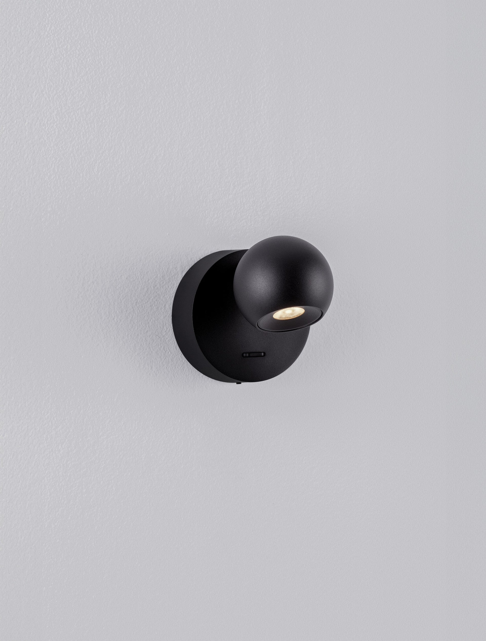 Висящо осветително тяло (пендел) SFERA LED 6W Пясъчно черен алуминий и стомана ⌀9 H11см
