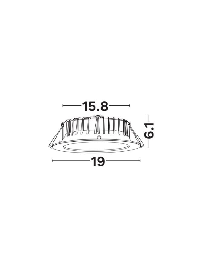 Техническо осветление VESSEL 24W LED Матов сребрист алуминий IP54 D19 H6.1см
