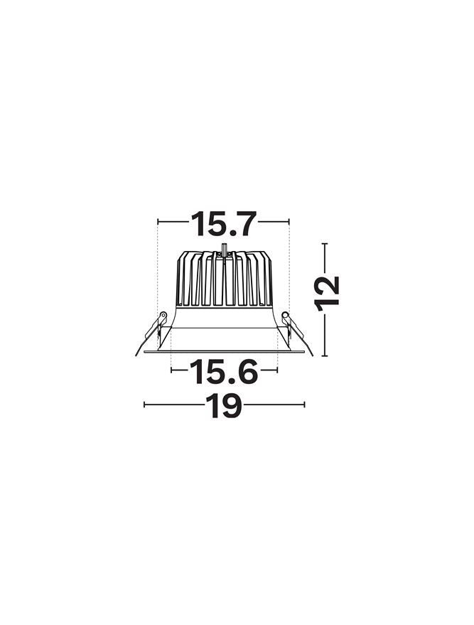 Техническо осветление RADIUS 30W LED Алуминий Черен IP44 D19 H12см