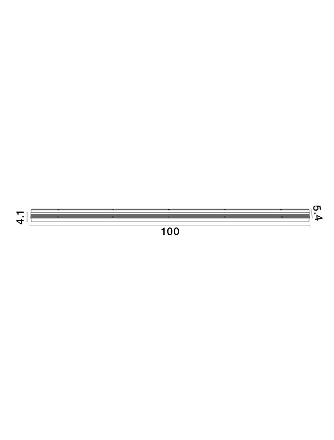 LED спот ULTRA SLIM Пясъчно черен алуминий 1000x54x41мм