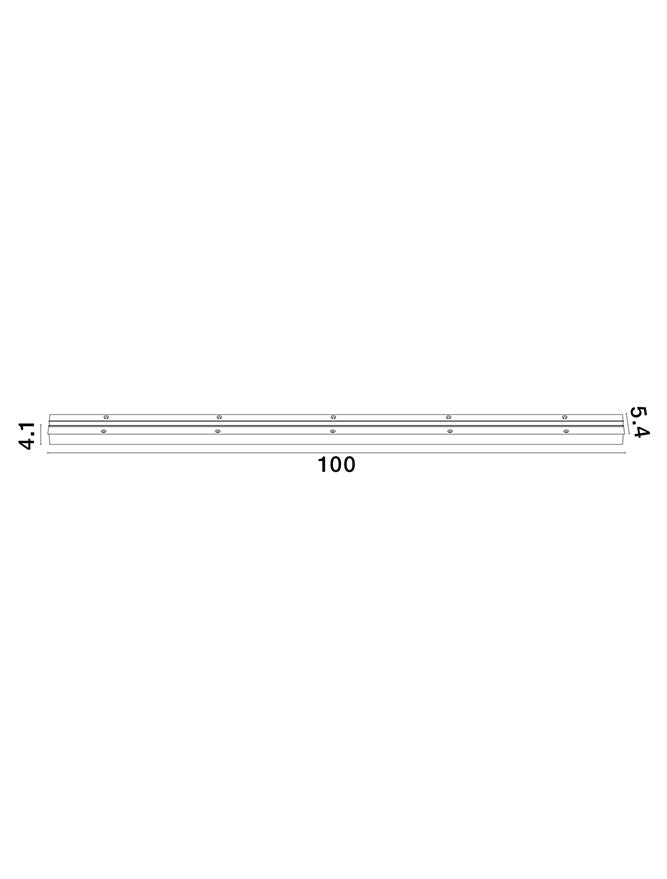 LED спот ULTRA SLIM Пясъчно черен алуминий 1000x54x41мм