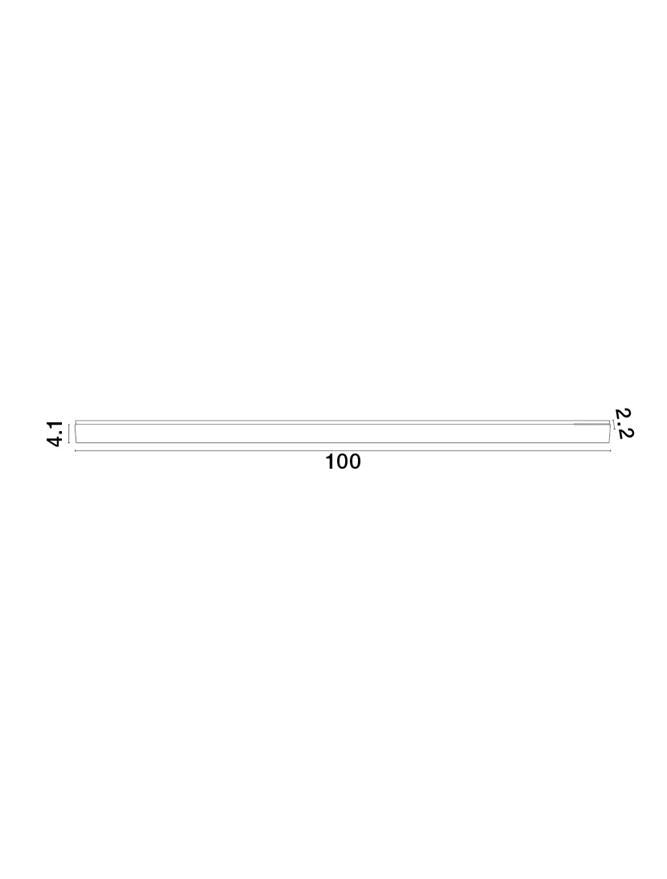 LED спот ULTRA SLIM Пясъчно черен алуминий 1000x21x41мм