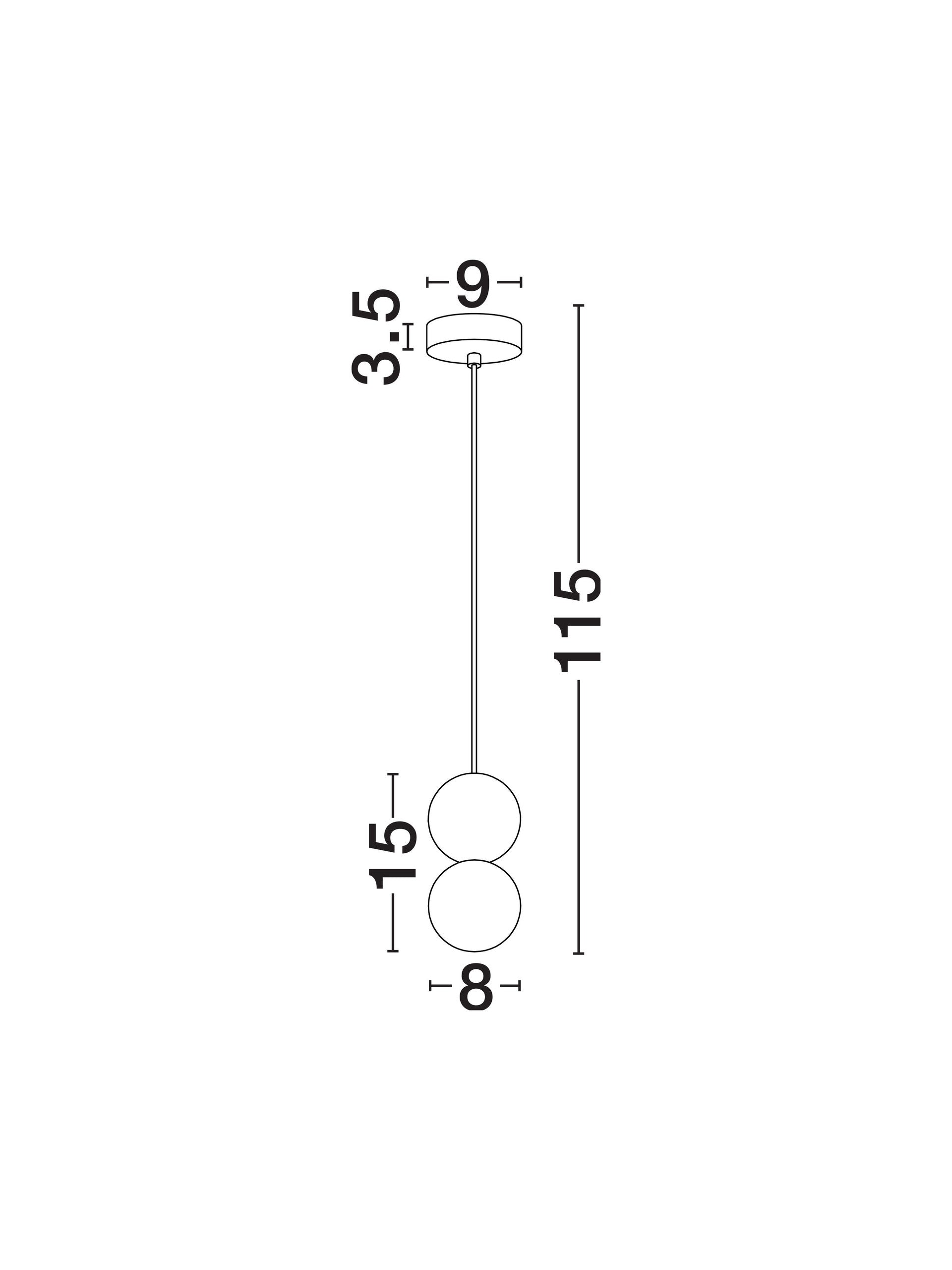 Висящо осветително тяло (пендел) ZERO 2x5W G9 Сив бетон Опалово стъкло