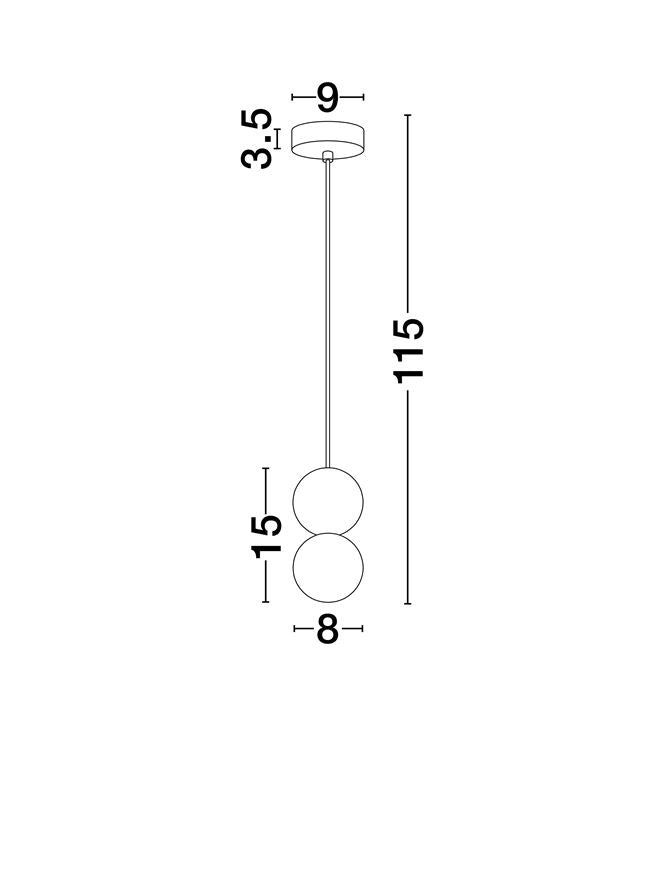 Висящо осветително тяло (пендел) ZERO 2x5W G9 Червен бетон Опалово стъкло