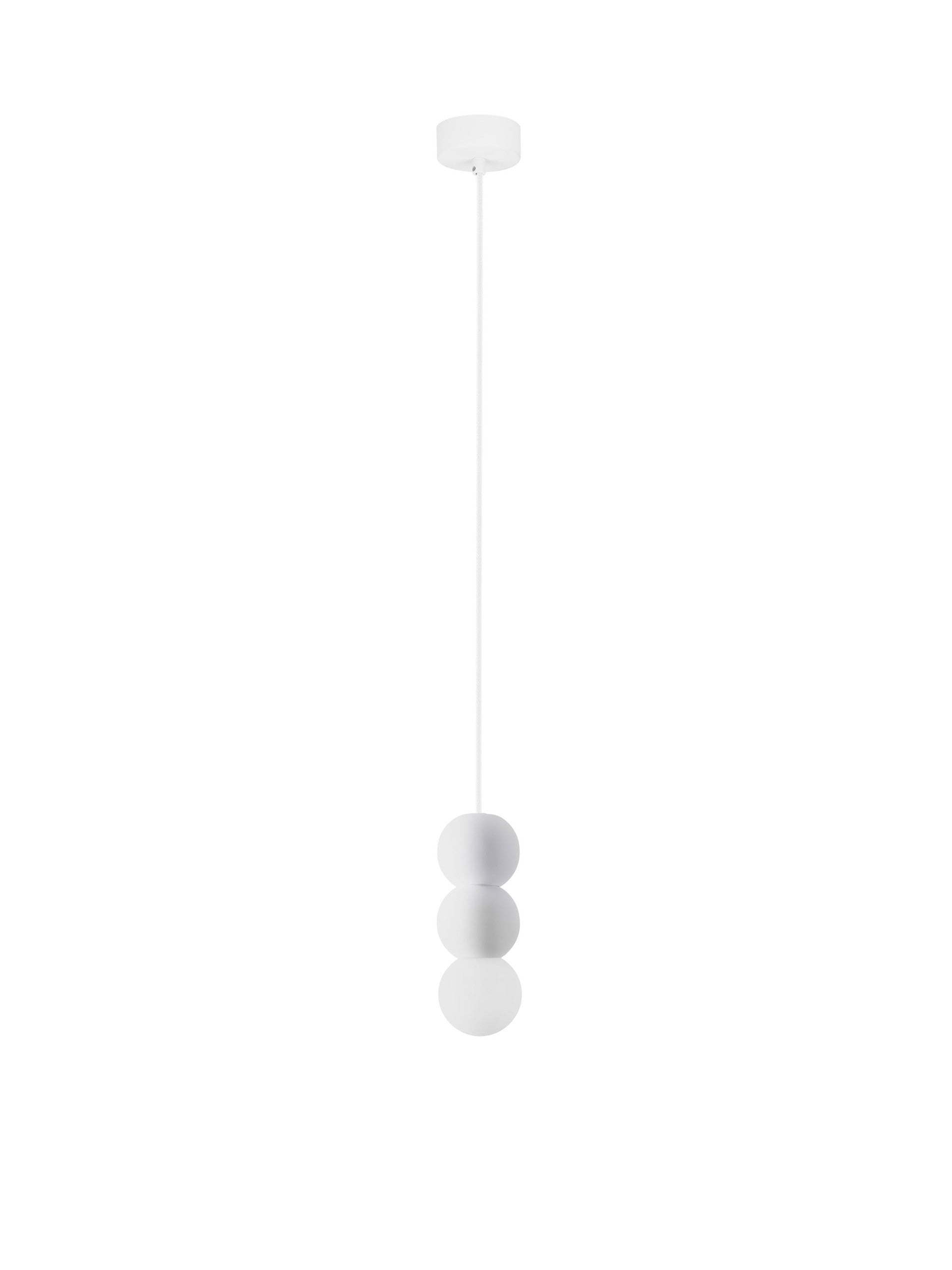 Висящо осветително тяло (пендел) ZERO 3x5W G9 Пясъчно бял гипс Опалово стъкло