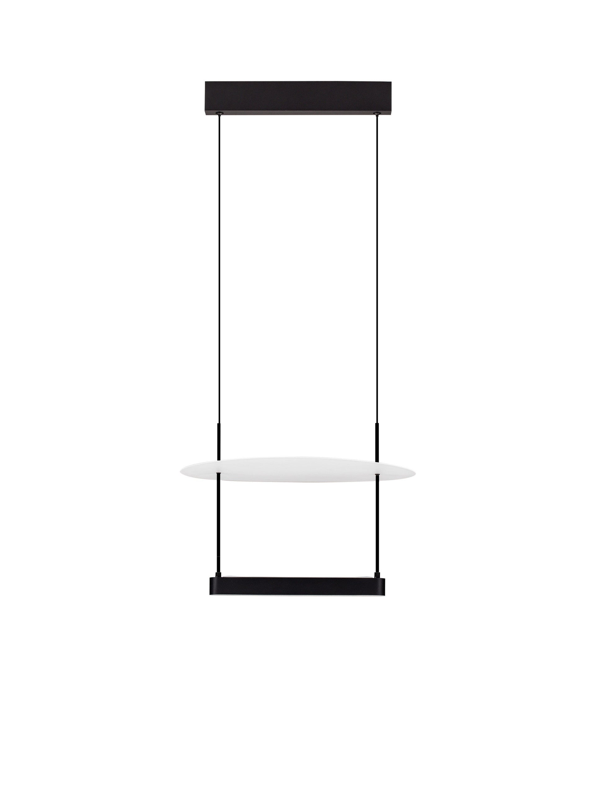 Висящо осветително тяло (пендел) DIONA 29W LED Пясъчно черен и бял алуминий ⌀40 H160см