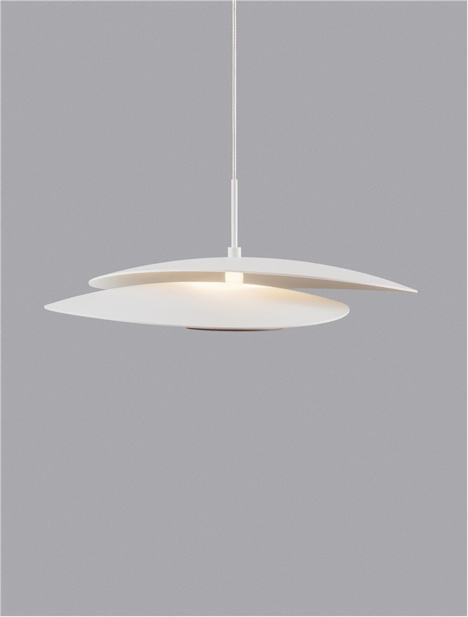 Висящо осветително тяло (пендел) OLEA LED 16W 3000K Пясъчно бял алуминий ⌀35 W32 H190см
