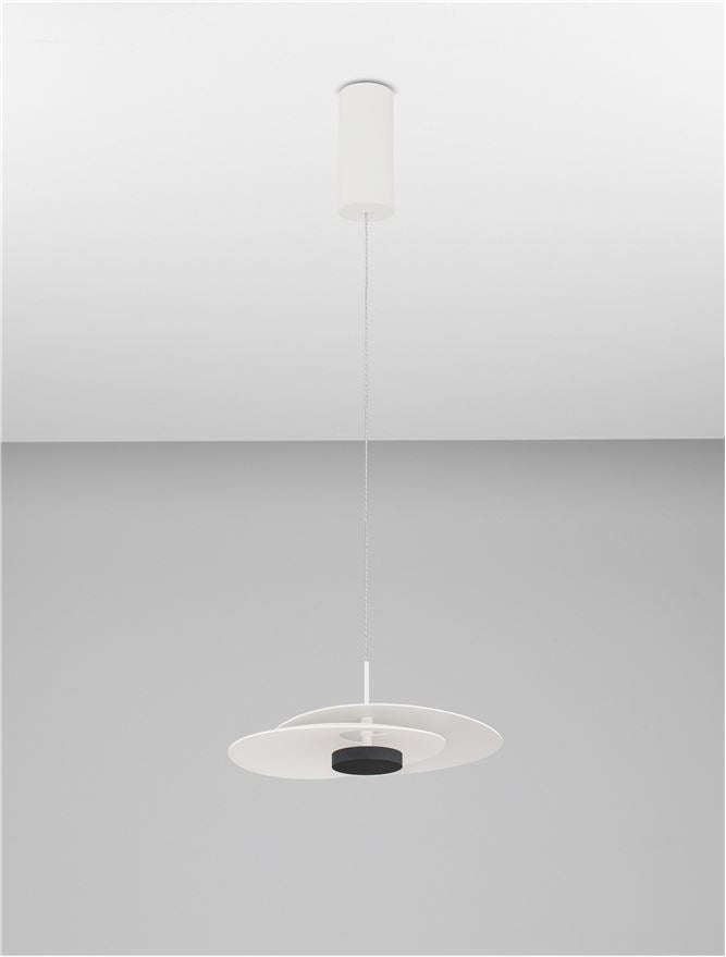 Висящо осветително тяло (пендел) OLEA LED 16W 3000K Пясъчно бял алуминий ⌀35 W32 H190см