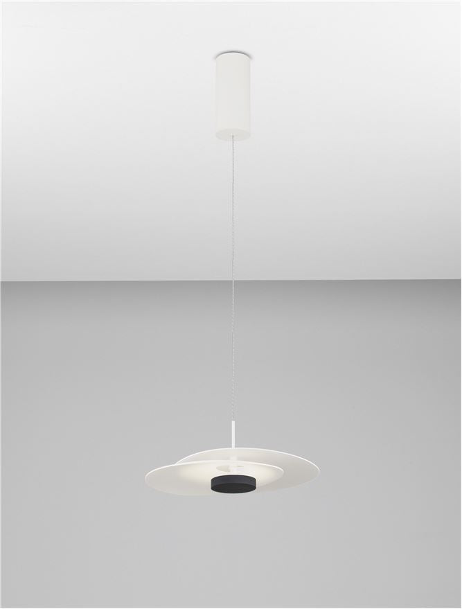 Висящо осветително тяло (пендел) OLEA LED 16W 3000K Пясъчно бял алуминий ⌀35 W32 H190см