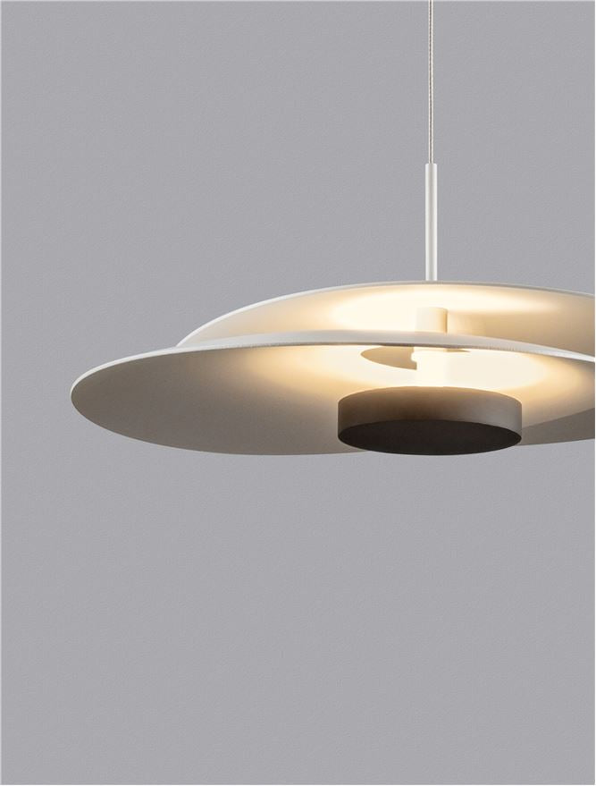 Висящо осветително тяло (пендел) OLEA LED 16W 3000K Пясъчно бял алуминий ⌀35 W32 H190см