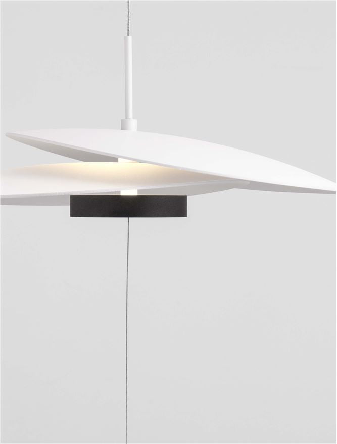 Висящо осветително тяло (пендел) OLEA LED 16W 3000K Пясъчно бял алуминий ⌀35 W32 H390см