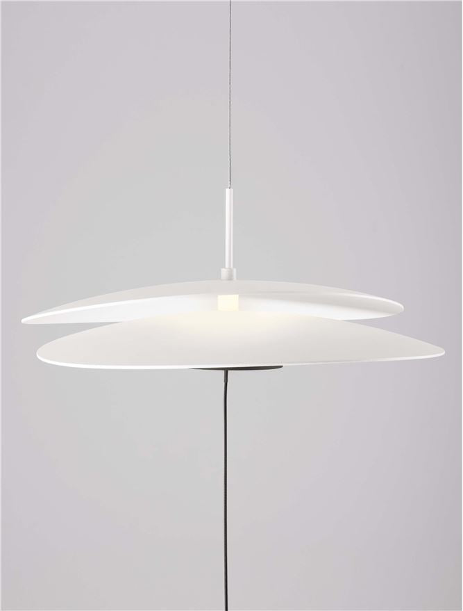 Висящо осветително тяло (пендел) OLEA LED 16W 3000K Пясъчно бял алуминий ⌀35 W32 H340см